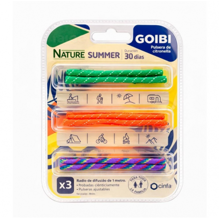 GOIBI PULSERAS DE CITRONELLA NATURE SUMMER 3 PULSERAS