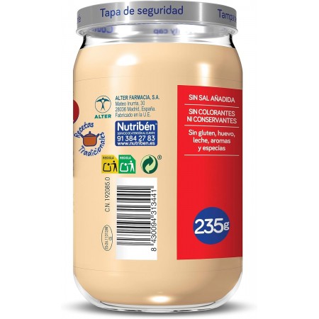 NUTRIBEN POTITO JAMON Y TERNERA CON MENESTRA DE VERDURAS 235 G