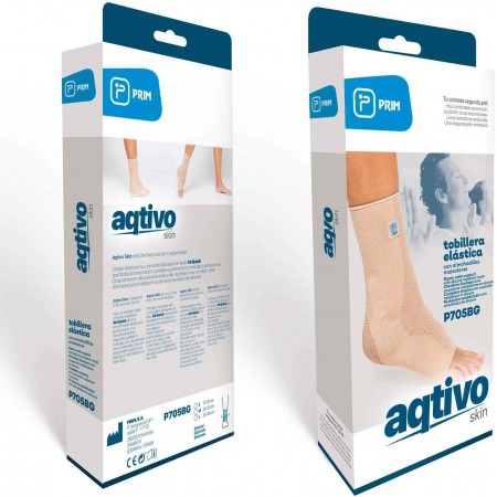 PRIM TOBILLERA ELASTICA AQTIVO SKIN CON ALMOHADILLAS MALEOLARES TALLA S