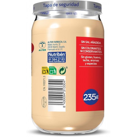 NUTRIBEN POTITO TERNERA CON PATATAS Y ZANAHORIAS  235 G