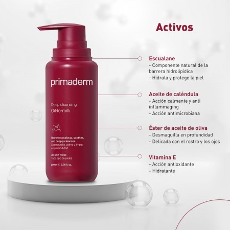 PRIMADERM PACK DOBLE LIMPIEZA OIL-MILK + GEL 2 X 200 ML
