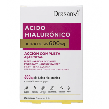 DRASANVI ACIDO HIALURONICO ULTRA DOSIS 600 MG 60 COMPRIMIDOS
