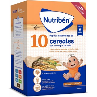 NUTRIBEN 10 CEREALES CON MIEL 600 G