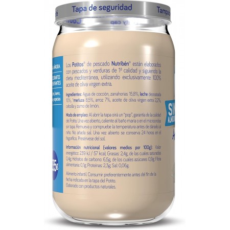 NUTRIBEN POTITO SUPREMA DE MERLUZA CON ARROZ 235 G