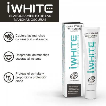 IWHITE DUPLO PASTA DENTAL BLANQUEADORA MANCHAS OSCURAS 2 X 75 ML
