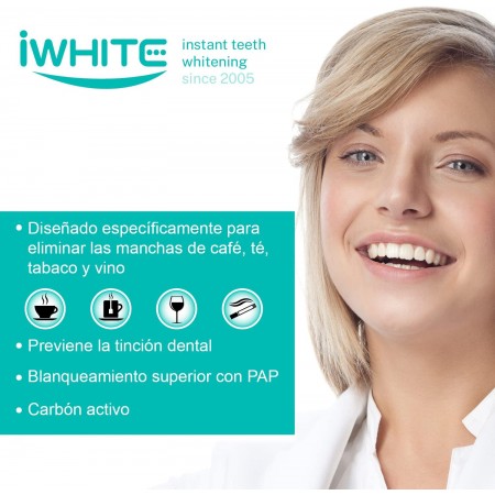 IWHITE KIT BLANQUEAMIENTO MANCHAS OSCURAS 10 MOLDES + GRATIS PASTA DENTAL BLANQUADORA NATURAL 75 ML