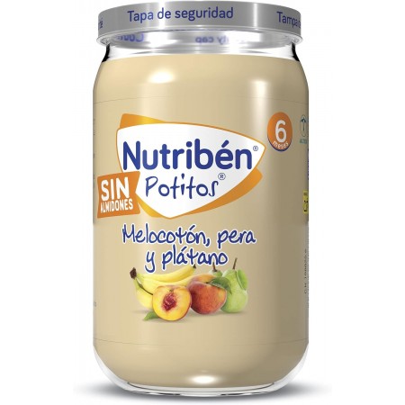 NUTRIBEN POTITOS MELOCOTON, PERA Y PLATANO 235 G