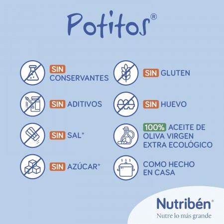 NUTRIBEN POTITOS MELOCOTON, PERA Y PLATANO 235 G