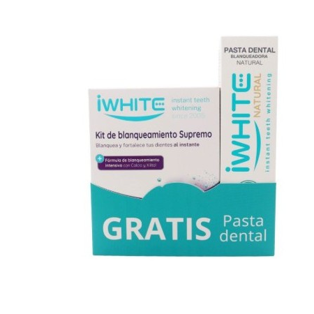 IWHITE KIT DE BLANQUEAMIENTO SUPREMO: 10 MOLDES + GRATIS PASTA DENTAL BLANQUEANTE NATURAL 75 ML
