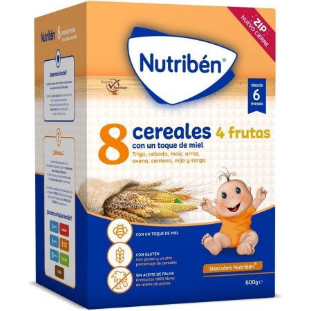NUTRIBEN 8 CEREALES Y MIEL 4 FRUTAS 600 G