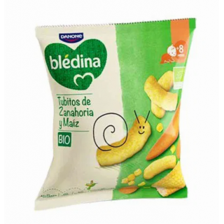 DANONE BLEDINA TUBITOS DE ZANAHORIA Y MAIZ BIO SNACK 20 G