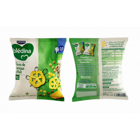 DANONE BLEDINA BIO SNACK FLORES DE LENTEJAS Y MAIZ 20 G