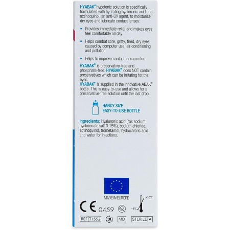 HYABAK SOLUCIÓN OFTALMICA HIDRATANTE 10 ML