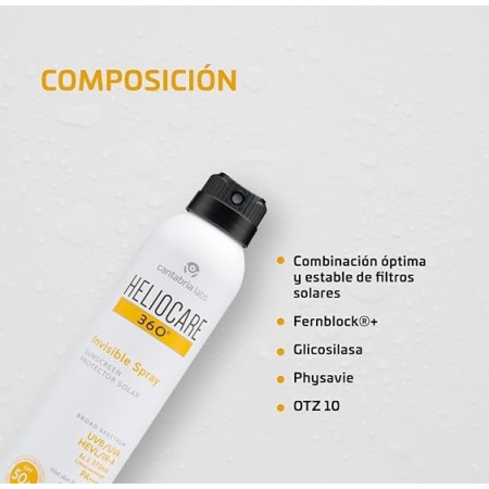 HELIOCARE 360º DUPLO 2º UD 40% PROTECTOR SPF50 SOLAR INVISIBLE SPRAY 2 X 200ML