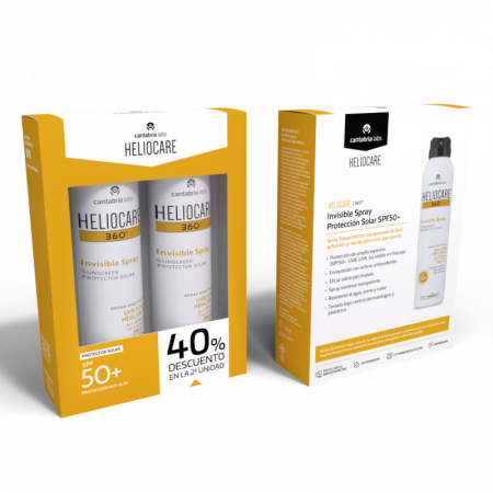 HELIOCARE 360º DUPLO 2º UD 40% PROTECTOR SPF50 SOLAR INVISIBLE SPRAY 2 X 200ML