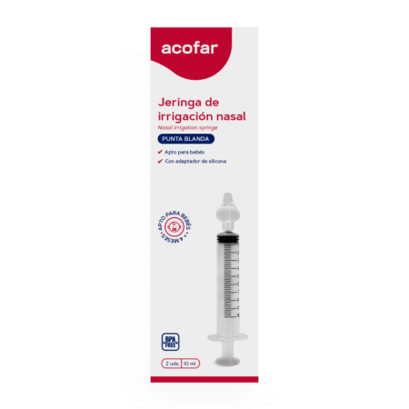ACOFAR JERINGA DE IRRIGACION NASAL PUNTA BLANDA 2 JERINGA 10 ML