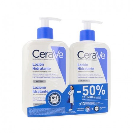 CERAVE DUPLO LOCION HIDRATANTE PARA PIEL SECA CARA Y CUERPO 2 X 473 ML