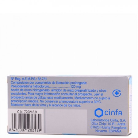 RESPIDINA 120 MG 14 COMPRIMIDOS LIBERACION PROLONGADA