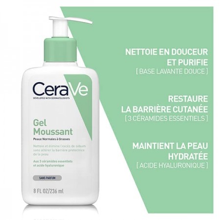 CERAVE GEL LIMPIADOR ESPUMOSO 473 ML