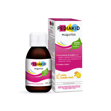 PEDIAKID MOQUITOS NARIZ GARGANTA SABOR LIMON Y MIEL JARABE 125ML