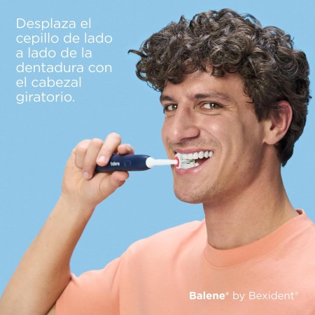 BEXIDENT BALENE CEPILLO DENTAL ELECTRICO SONICO DUAL DUREZA MEDIA COLOR AGUAMARINA