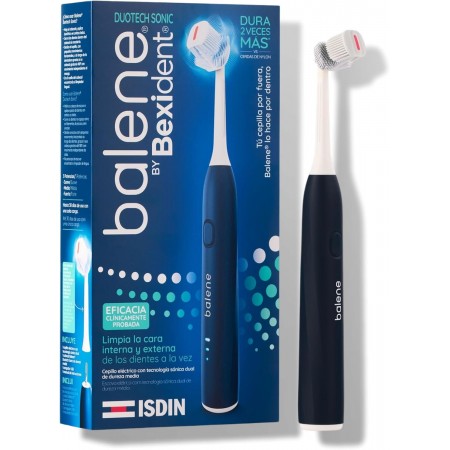 BEXIDENT BALENE CEPILLO DENTAL ELECTRICO SONICO DUAL DUREZA MEDIA COLOR AZUL