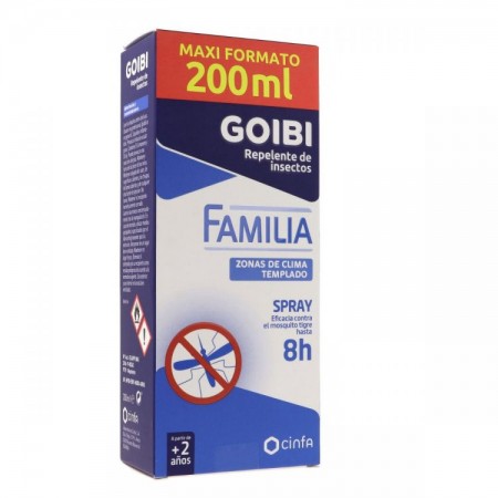 GOIBI FAMILIA FORTE REPELENTE DE INSECTOS MAXI FORMATO SPRAY 200 ML