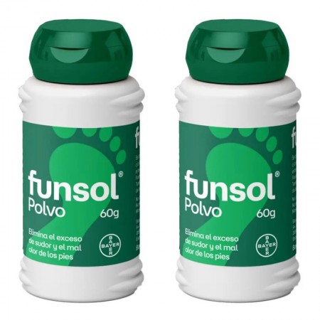 FUNSOL DUPLO POLVO PARA PIES  2 X 60G