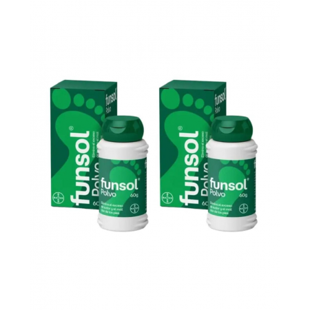 FUNSOL DUPLO POLVO PARA PIES  2 X 60G