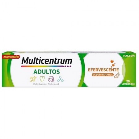 MULTICENTRUM ADULTOS SABOR NARANJA 20 COMPRIMIDOS EFERVESCENTES