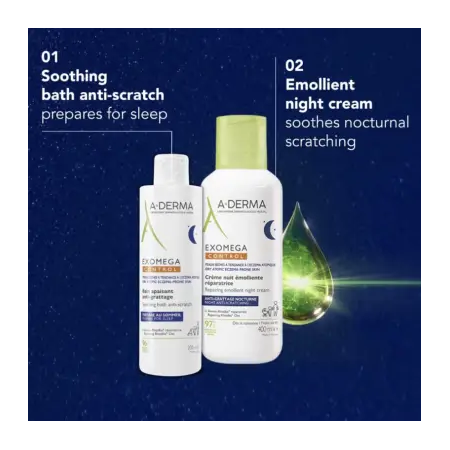 A-DERMA EXOMEGA CREMA NOCHE REPARADORA Y EMOLIENTE 400 ML
