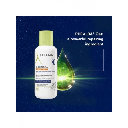 A-DERMA EXOMEGA CREMA NOCHE REPARADORA Y EMOLIENTE 400 ML