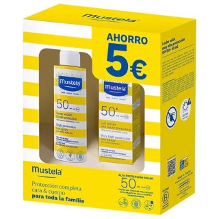 MUSTELA PACK PROTECCION SOLAR: LECHE SOLAR SPF50+ 40 ML+ SPRAY CORPORAL 200 ML