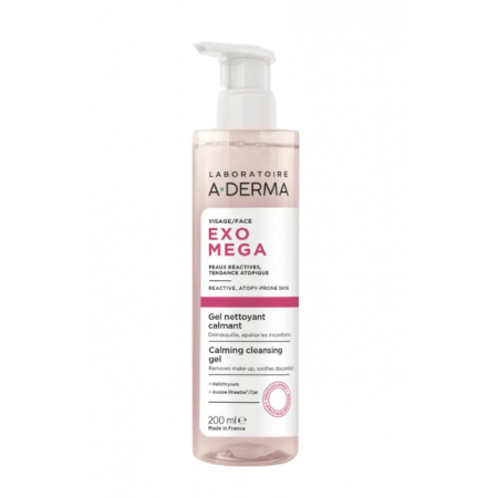 A-DERMA EXOMEGA FACIAL GEL LIMPIADOR CALMANTE 200 ML