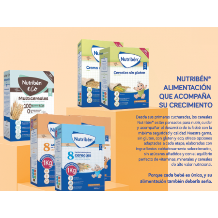 NUTRIBEN 8 CEREALES Y MIEL FIBRA 600 G