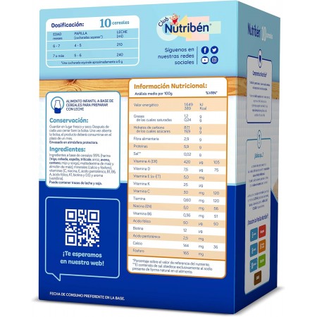 NUTRIBEN 10 CEREALES 1 600 G