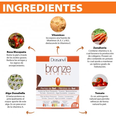 DRASANVI BRONZE NATURAL PERLAS DE SOL 30 PERLAS