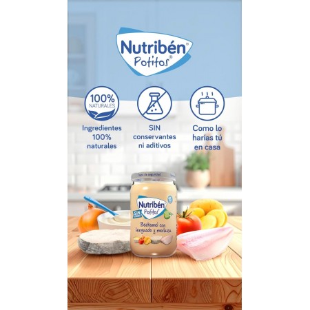 NUTRIBEN POTITOS BECHAMEL CON LENGUADO Y MERLUZA 235 G
