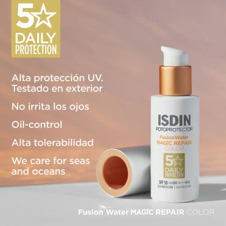 ISDIN FOTOPROTECTOR FUSION WATER REPAIR SPF 50+ CON COLOR ULTRALIGERO 50 ML