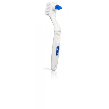 VITIS CEPILLO DENTAL PARA LIMPIEZA DE PROTESIS DOBLE CABEZAL