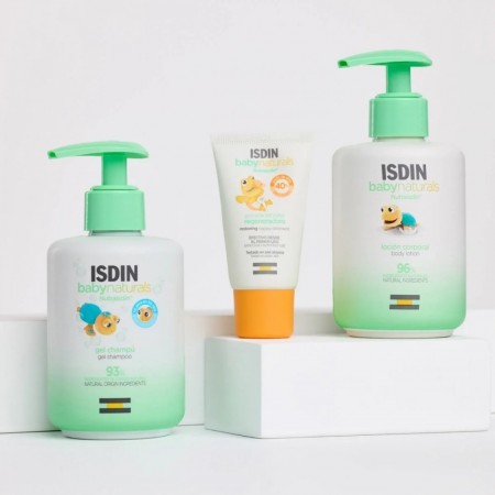 ISDIN BABY NATURAL CANASTILLA MINIBOX: GEL-CHAMPU 200ML + LOCION 200ML + POMADA REGENERADORA 20ML