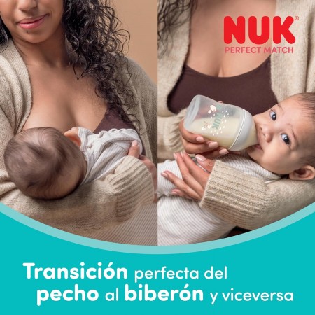 NUK TETINA SILICONA ANTICOLICO PERFECT MATCH T-M +3 MESES 2 UNIDADES