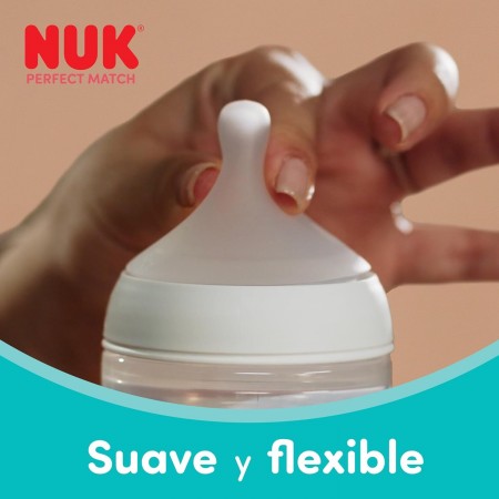 NUK TETINA SILICONA ANTICOLICO PERFECT MATCH T-M +3 MESES 2 UNIDADES