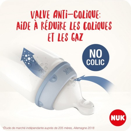 NUK BIBERON FIRST CHOICE BIBERON ANTICOLICO DE SILICONA XL +6 MESES 360 ML