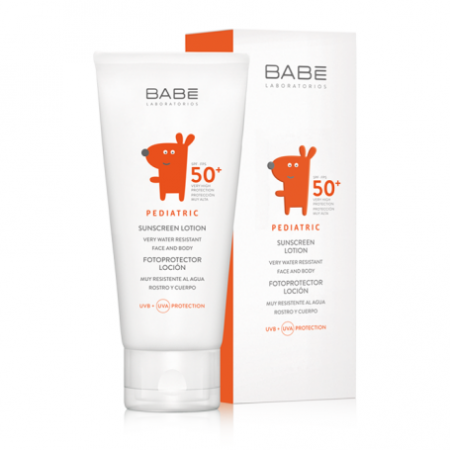 BABE PEDIATRIC FOTOPROTECTOR 50+ CARA Y CUERPO LOCION 100 ML