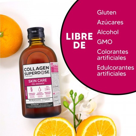 COLLAGEN SUPERDOSE SKIN CARE PIEL RADIANTE SABOR MELOCOTON SOLUCION ORAL 300 ML