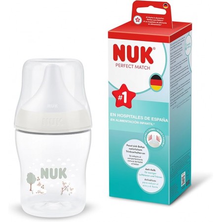 NUK BIBERON PP SILICONA PERFECT MATCH FLUJO S 1 UNIDAD 150 ML