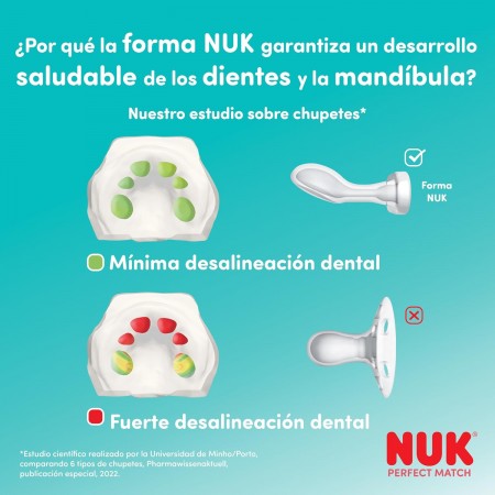 NUK CHUPETE SILICONA PERFECT MATCH AIR 6 - 18 MESES 2 UNIDADES SURTIDO