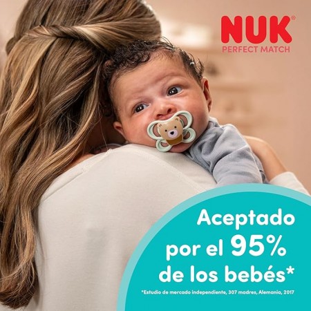 NUK CHUPETE SILICONA PERFECT MATCH AIR 0 - 6 MESES 2 UNIDADES SURTIDO