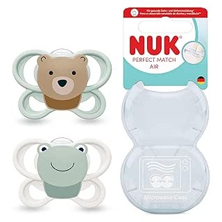 NUK CHUPETE SILICONA PERFECT MATCH AIR 0 - 6 MESES 2 UNIDADES SURTIDO